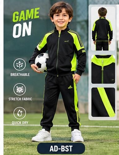 AI-generated concept mockup for kids sportswear AD-BST; actual item may differ